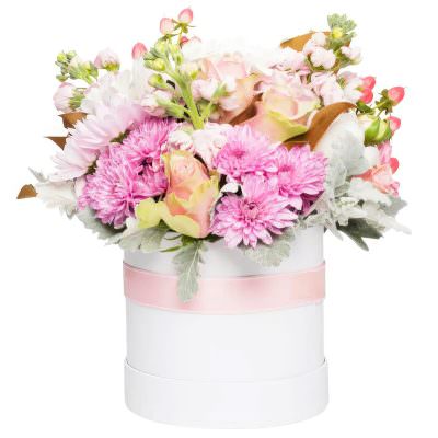 Шляпная коробка «Розовая грация»