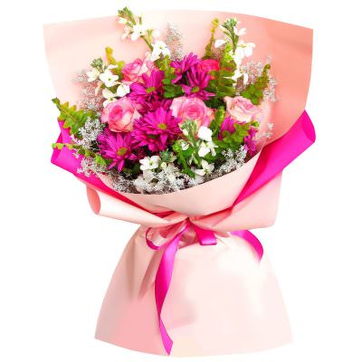 Подарочный букет свежих цветов «Рассветные грёзы»