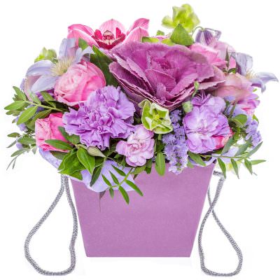 Цветы в коробочке «Романтический вихрь»